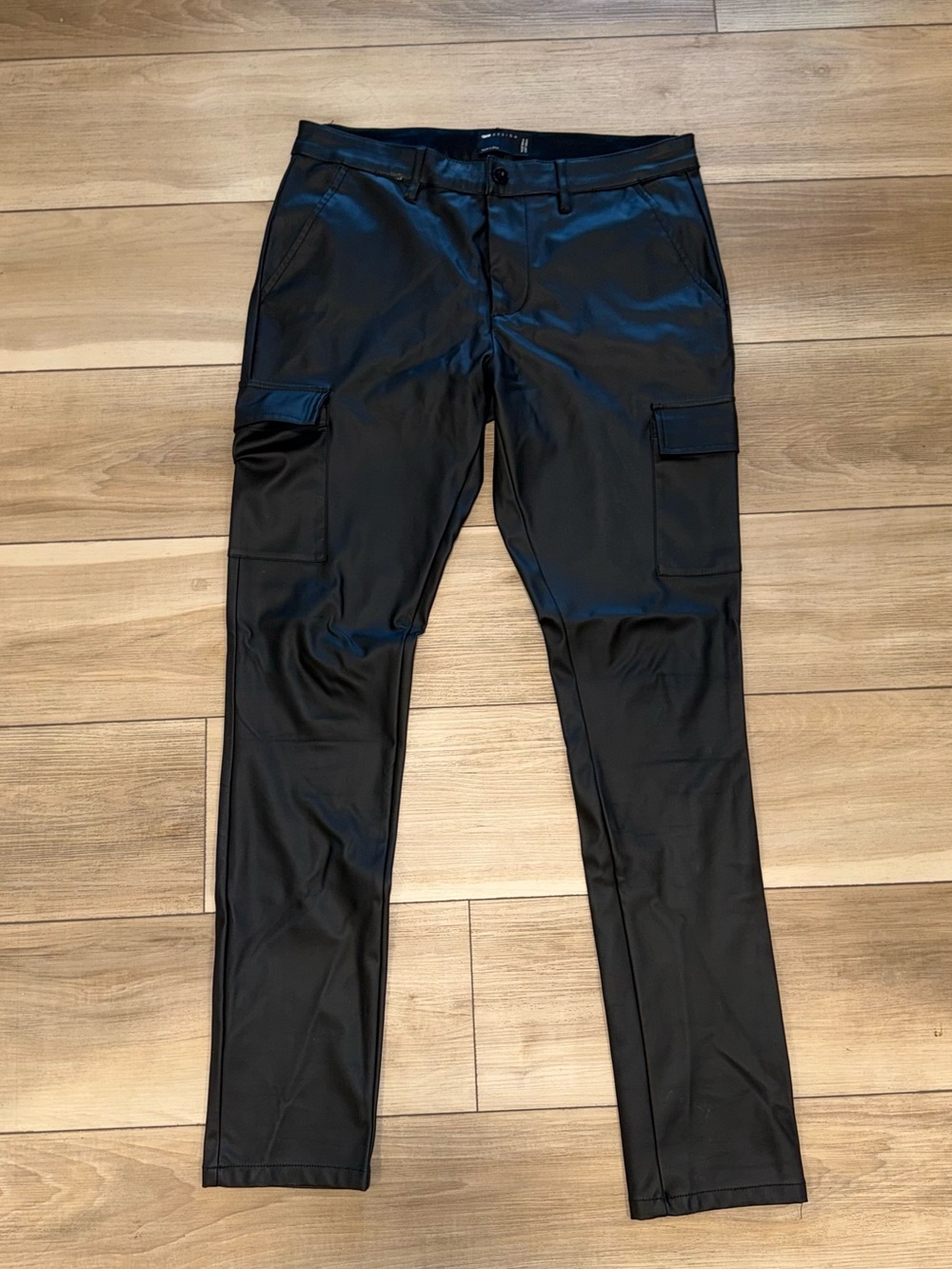 ASOS Black Cargo Trousers with Flap Pockets